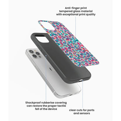 Colorful Abstract - Glass Case For Apple iPhone Infographic