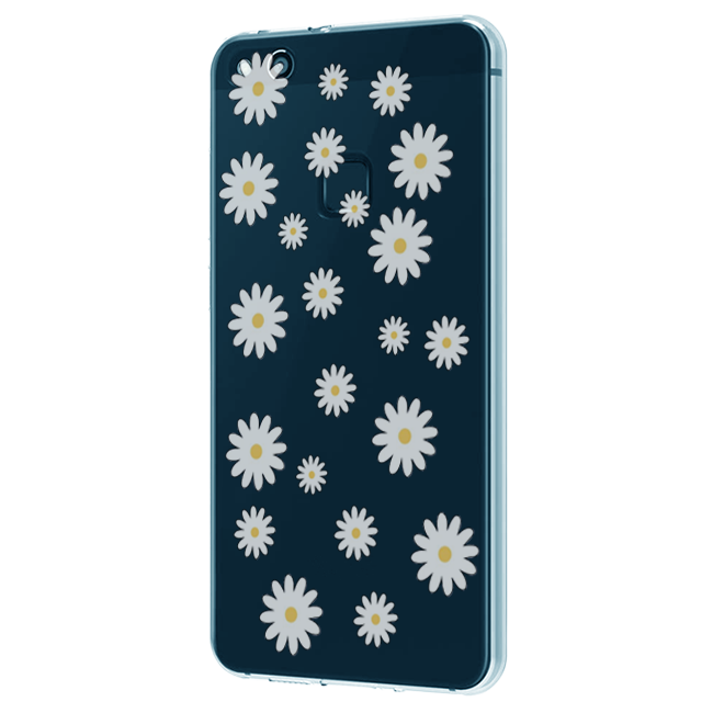White Flowers - Clear Printed Case For Google Models