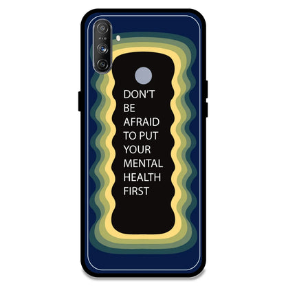'Don't be Afraid To Put Your Mental Health First' - Dark Blue Armor Case For Realme Models Realme Narzo 20A