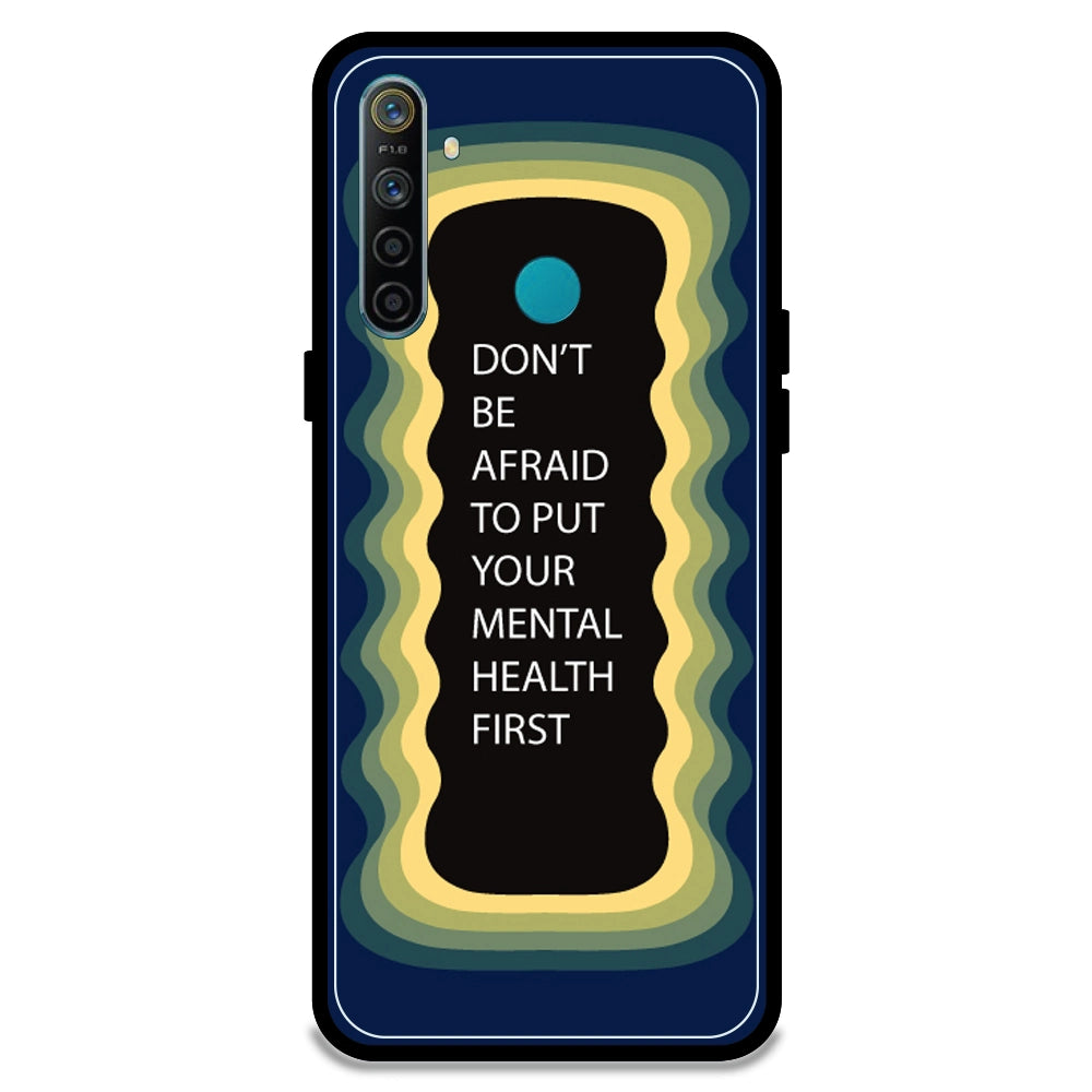'Don't be Afraid To Put Your Mental Health First' - Dark Blue Armor Case For Realme Models Realme 5i