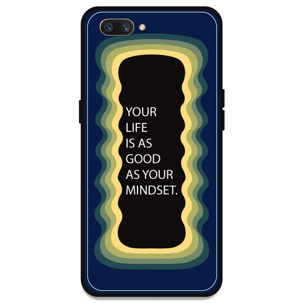 'Your Life Is As Good As Your Mindset' - Dark Blue Armor Case For Oppo Models Oppo A3s