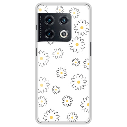 White Flowers - Clear Printed Case For OnePlus Models