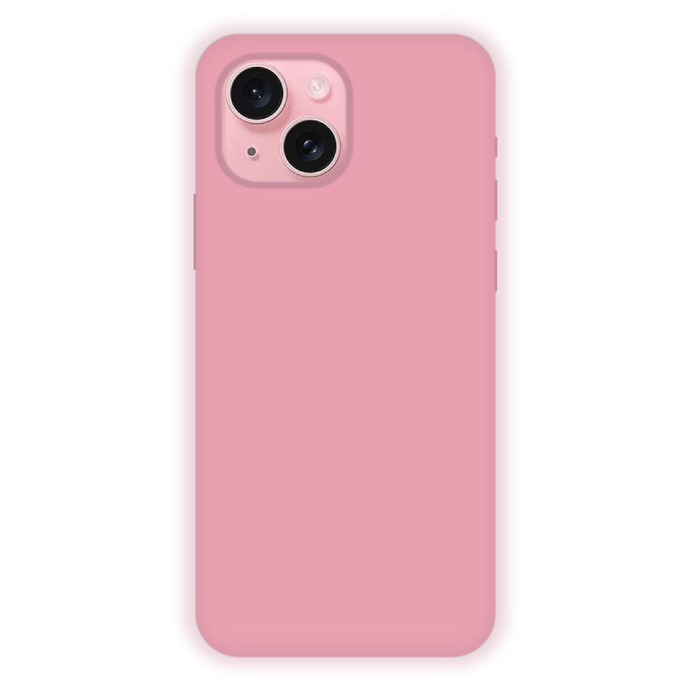 Baby Pink Liquid Silicon Case For Apple iPhone Models