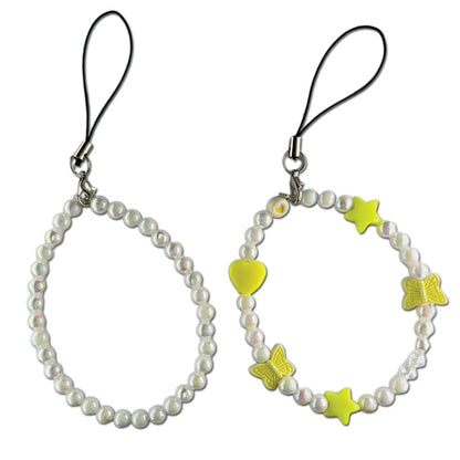 Yellow And Pearls - A Combo Of 2 Phone Charms