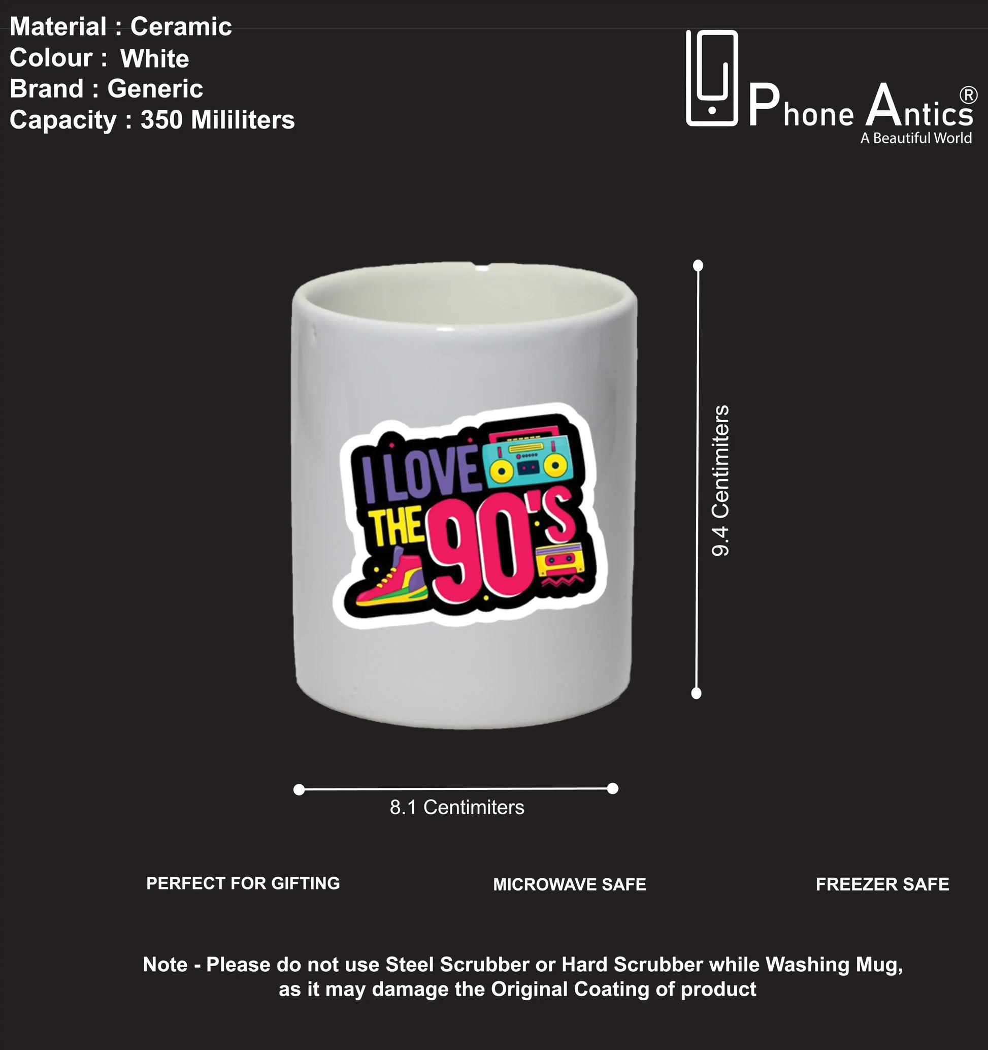 I Love The 90’s - Mug Infographic