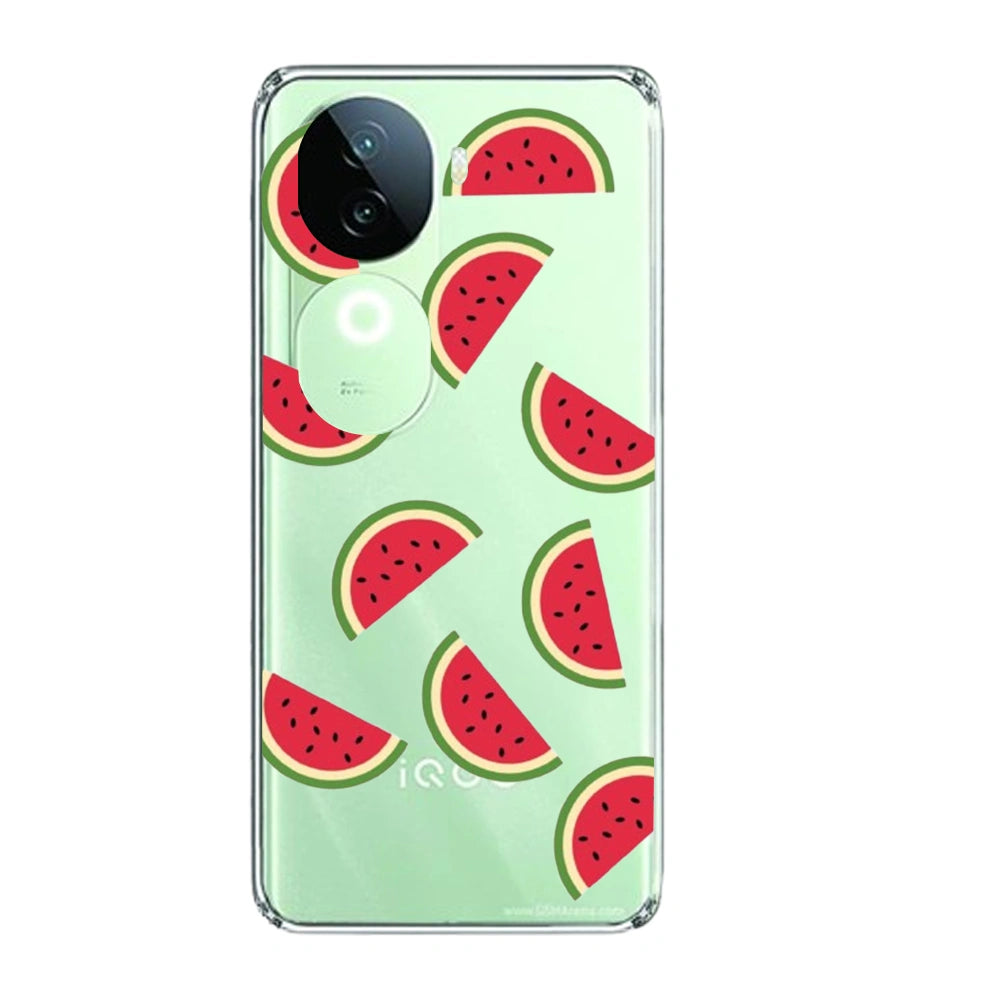 Watermelons - Clear Printed Silicone Case For IQOO Infographic