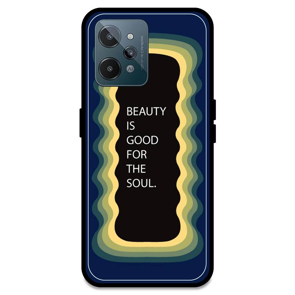 'Beauty Is Good For The Soul' - Dark Blue Armor Case For Realme Models Realme C31