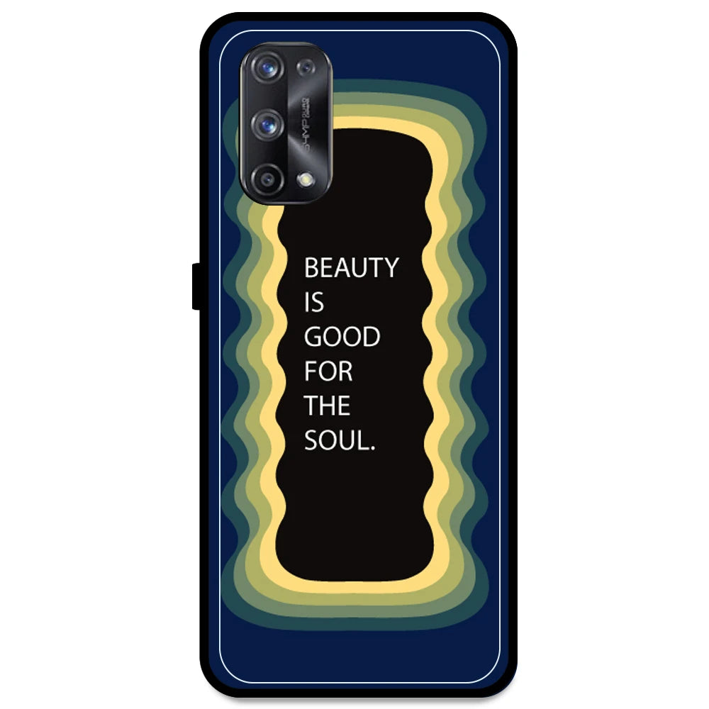 'Beauty Is Good For The Soul' - Dark Blue Armor Case For Realme Models Realme X7 Pro