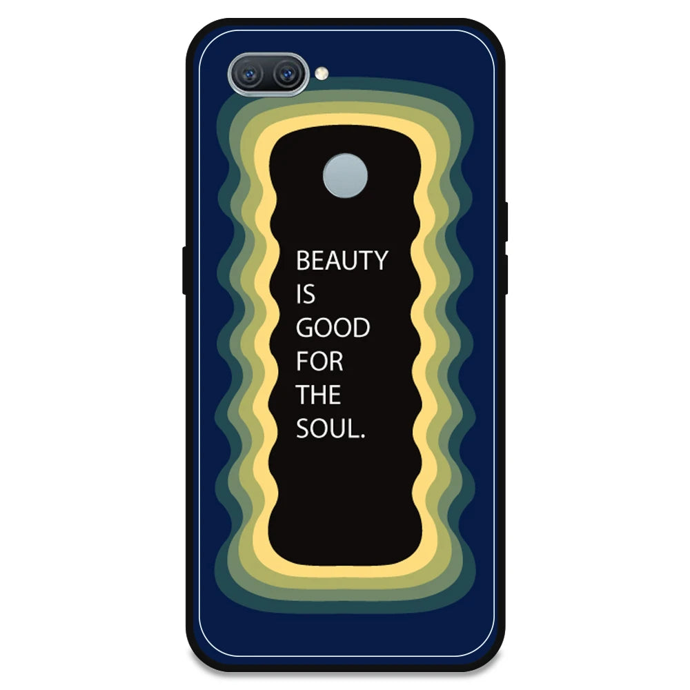 'Beauty Is Good For The Soul' - Dark Blue Armor Case For Oppo Models Oppo A12