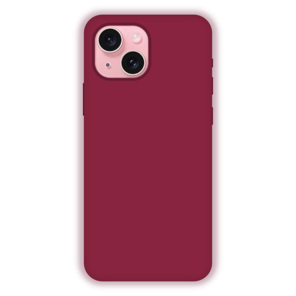 Plum Liquid Silicon Case For Apple iPhone Models