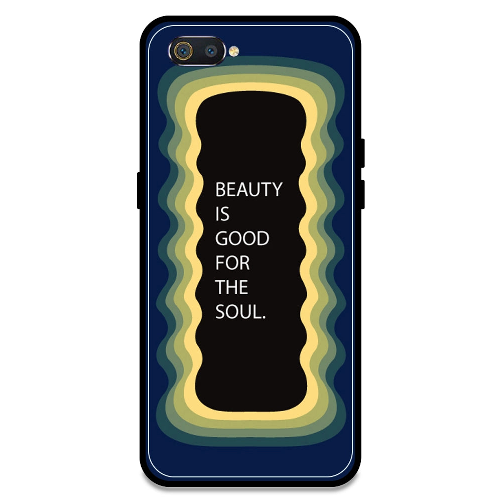 'Beauty Is Good For The Soul' - Dark Blue Armor Case For Realme Models Realme C2