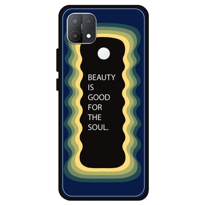 'Beauty Is Good For The Soul' - Dark Blue Armor Case For Oppo Models Oppo A15s