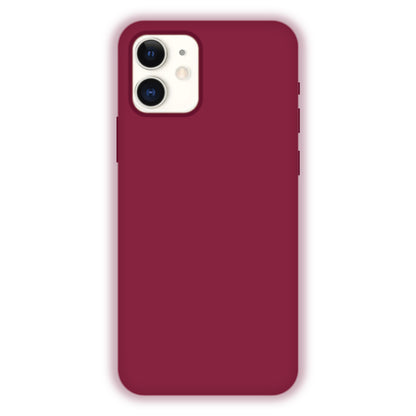 Maroon Liquid Silicon Case For Apple iPhone Models