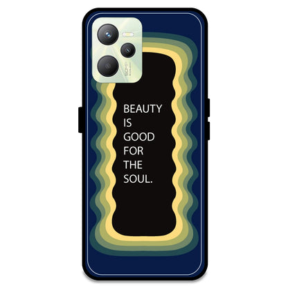 'Beauty Is Good For The Soul' - Dark Blue Armor Case For Realme Models Realme C35
