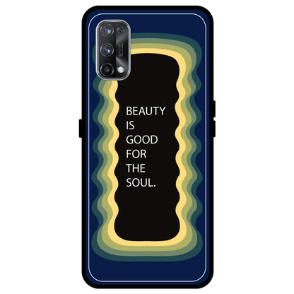 'Beauty Is Good For The Soul' - Dark Blue Armor Case For Realme Models Realme X7