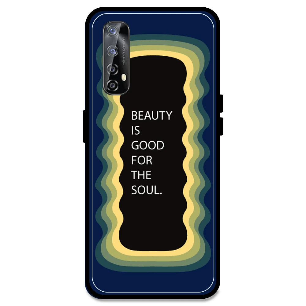 'Beauty Is Good For The Soul' - Dark Blue Armor Case For Realme Models Realme Narzo 20 Pro