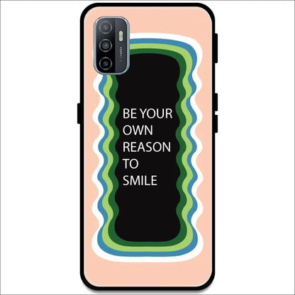 'Be Your Own Reason To Smile' - Peach Armor Case For Oppo Models Oppo A53 2020