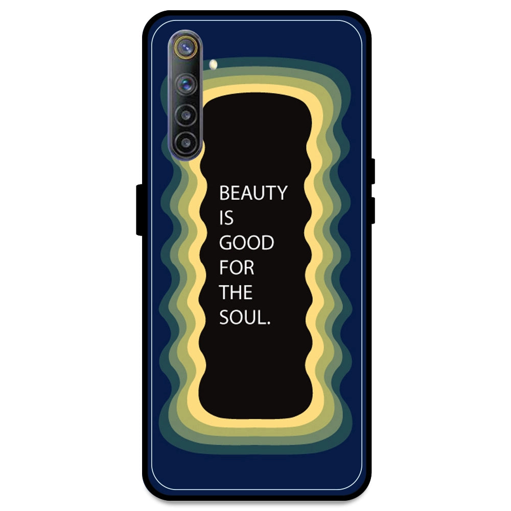 'Beauty Is Good For The Soul' - Dark Blue Armor Case For Realme Models Realme 6