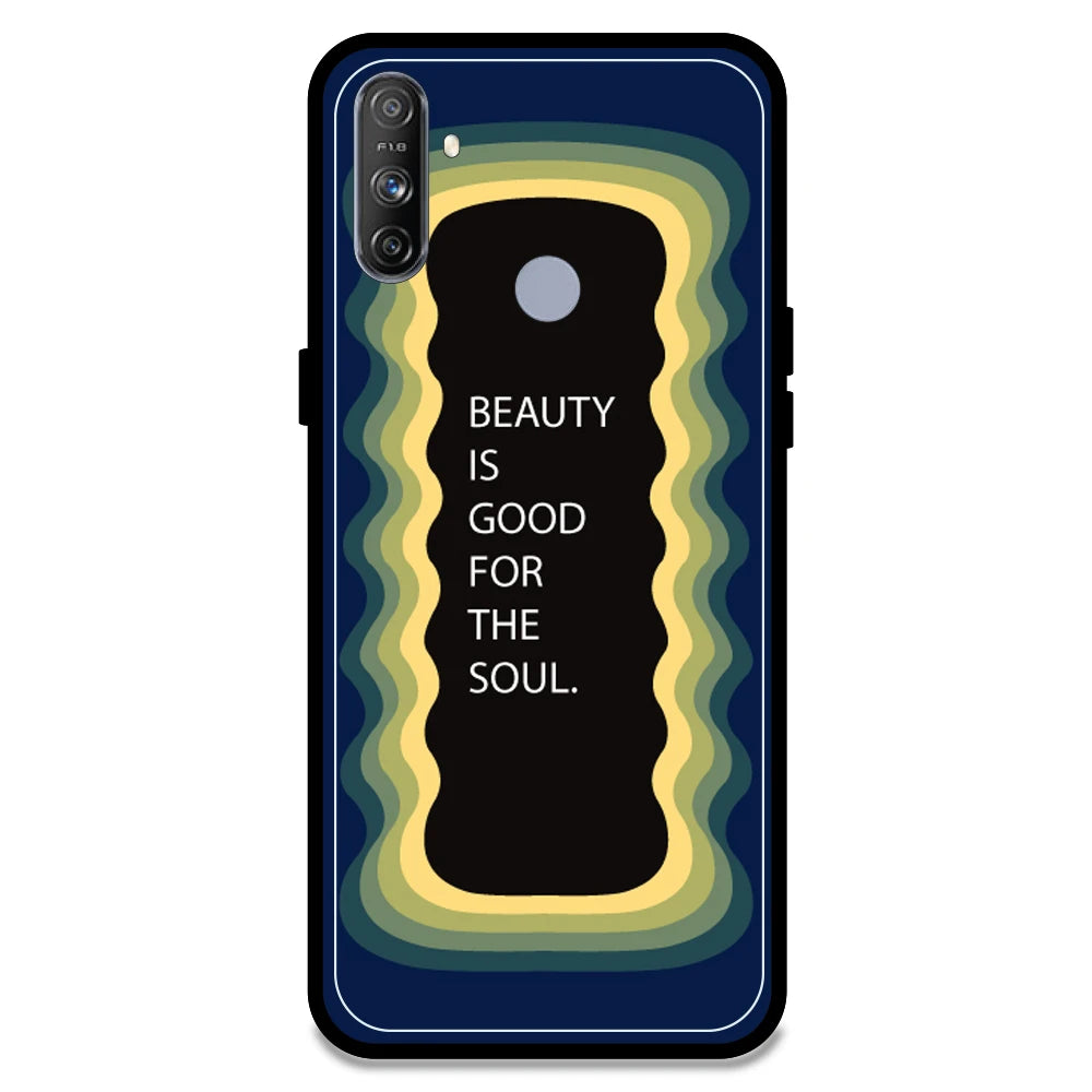 'Beauty Is Good For The Soul' - Dark Blue Armor Case For Realme Models Realme Narzo 20A