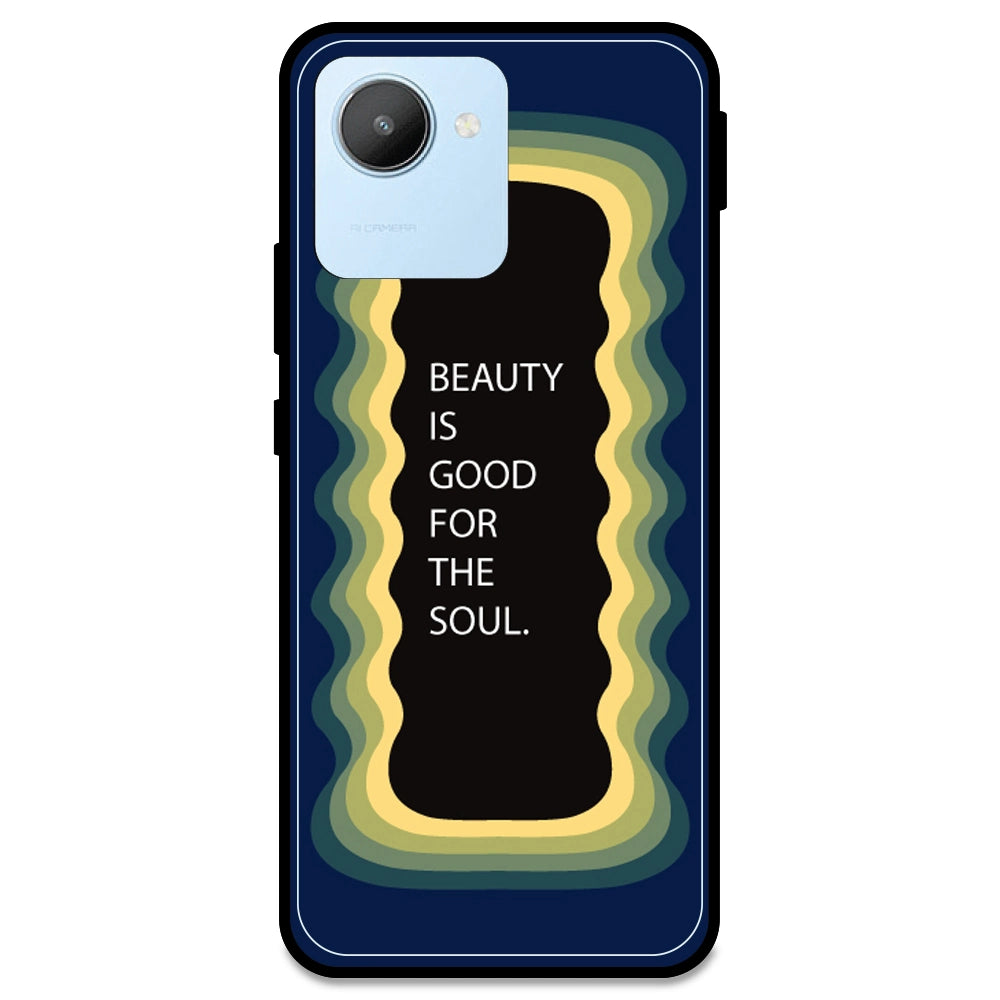 'Beauty Is Good For The Soul' - Dark Blue Armor Case For Realme Models Realme C30