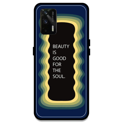 'Beauty Is Good For The Soul' - Dark Blue Armor Case For Realme Models Realme GT