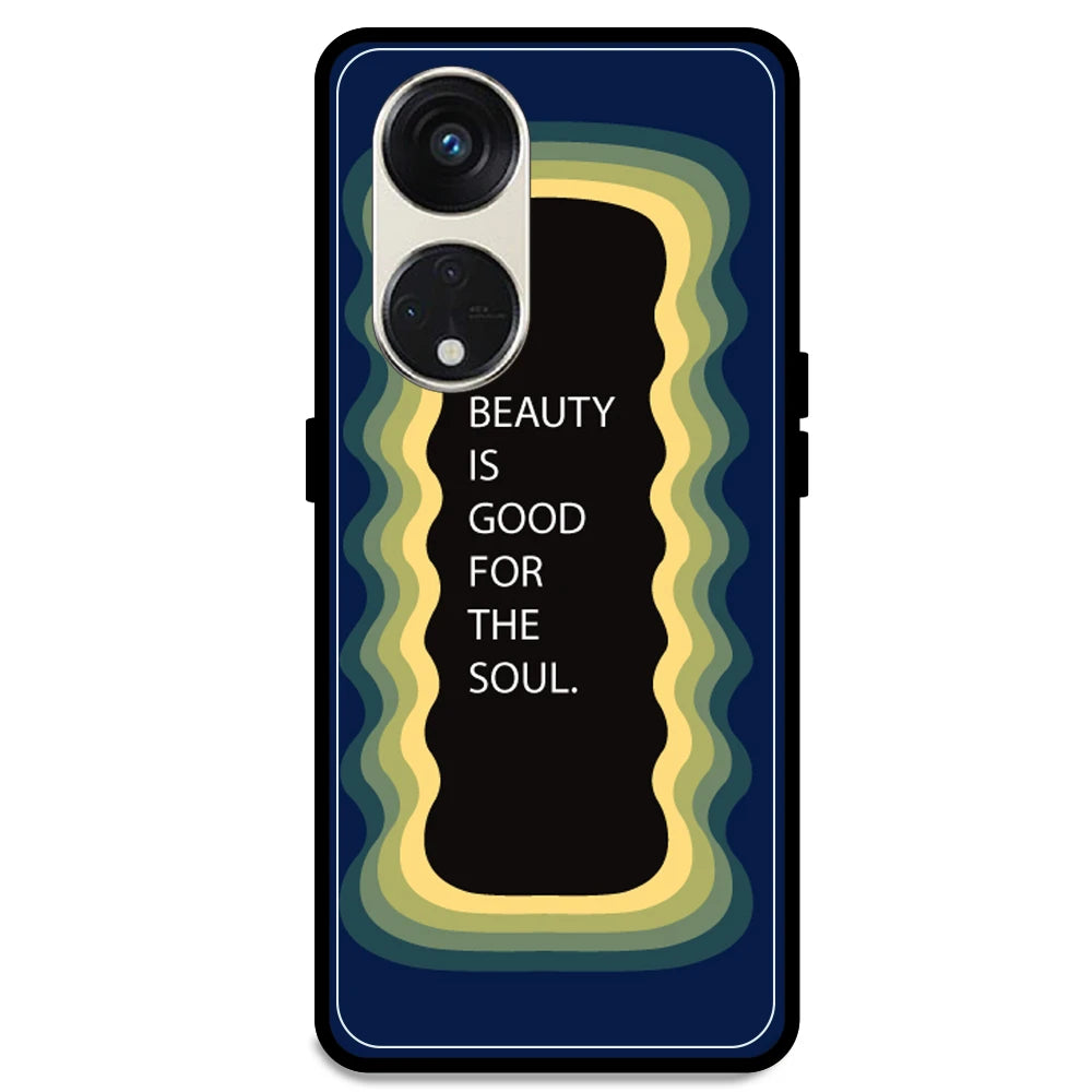 'Beauty Is Good For The Soul' - Dark Blue Armor Case For Oppo Models Oppo Reno 8T 5G