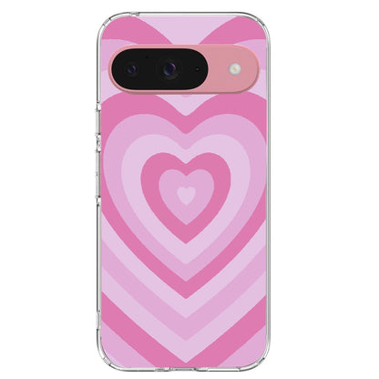 Pink Hearts - Printed Silicone Case For Google Pixel Infographic