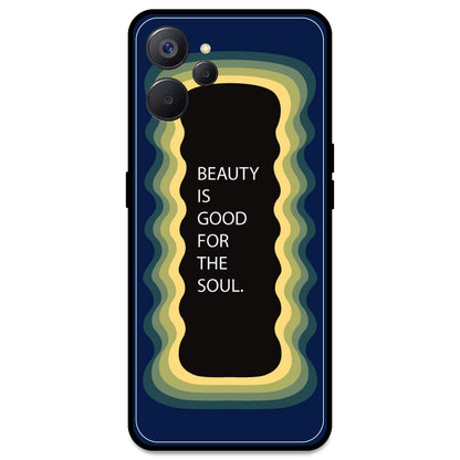 'Beauty Is Good For The Soul' - Dark Blue Armor Case For Realme Models Realme 9i 5G