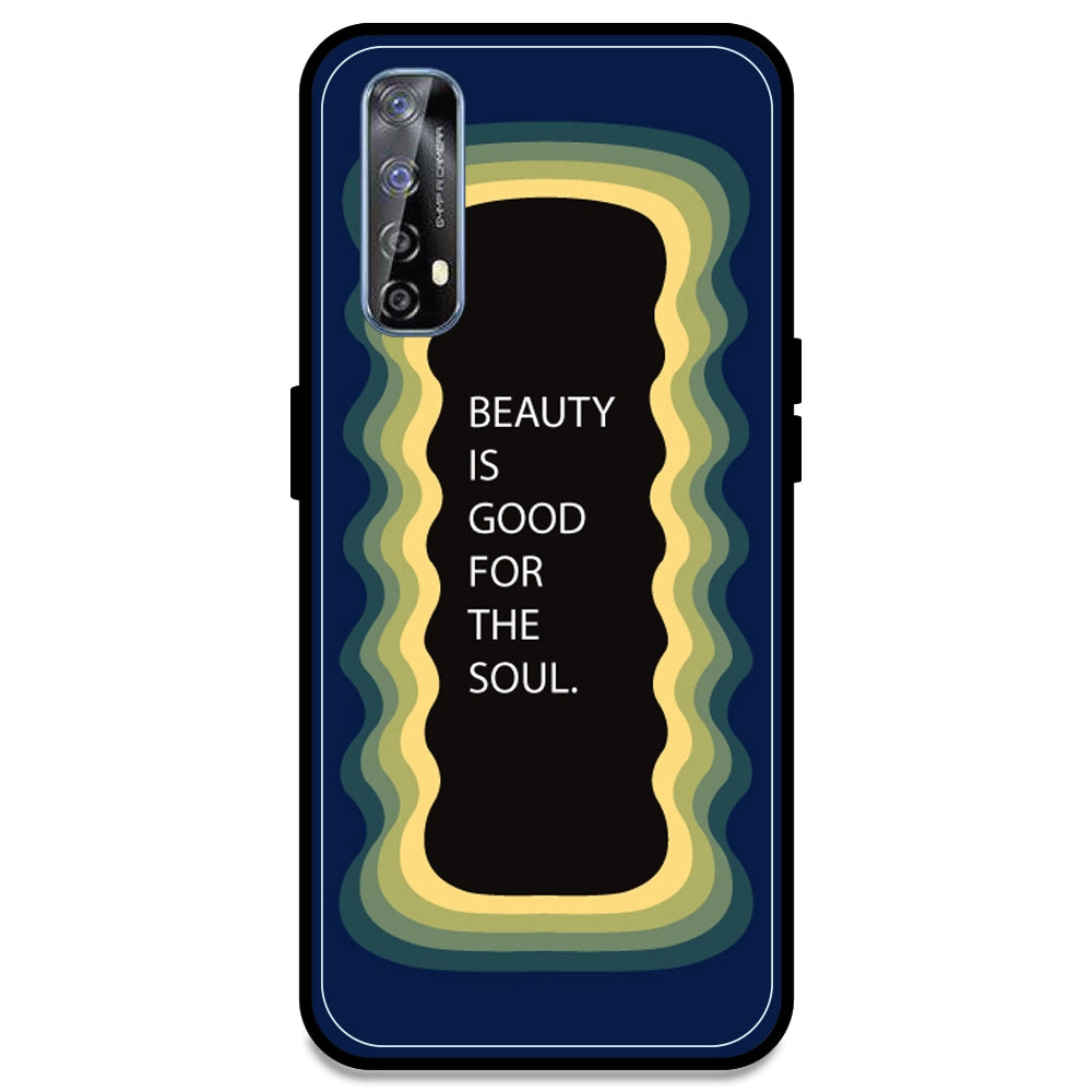 'Beauty Is Good For The Soul' - Dark Blue Armor Case For Realme Models Realme 7