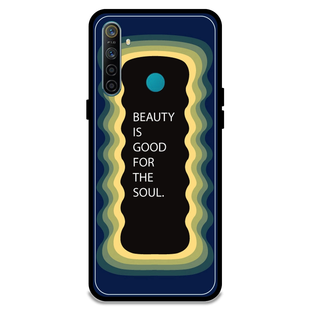 'Beauty Is Good For The Soul' - Dark Blue Armor Case For Realme Models Realme 5i