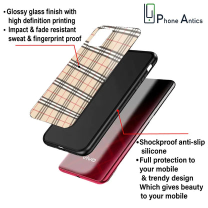 'Yellow Checks - Glass Case For Apple iPhone Infographic