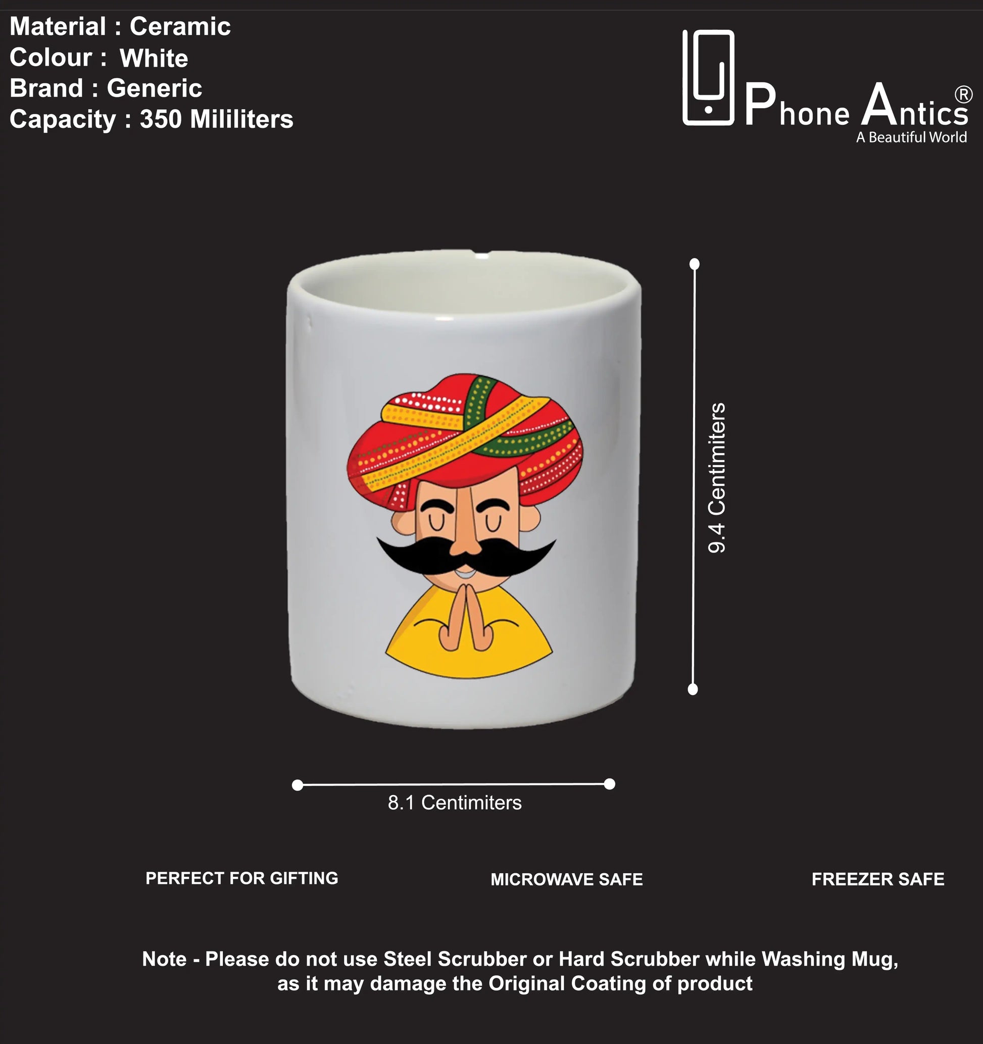 Rajasthani Man - Mug Infographic