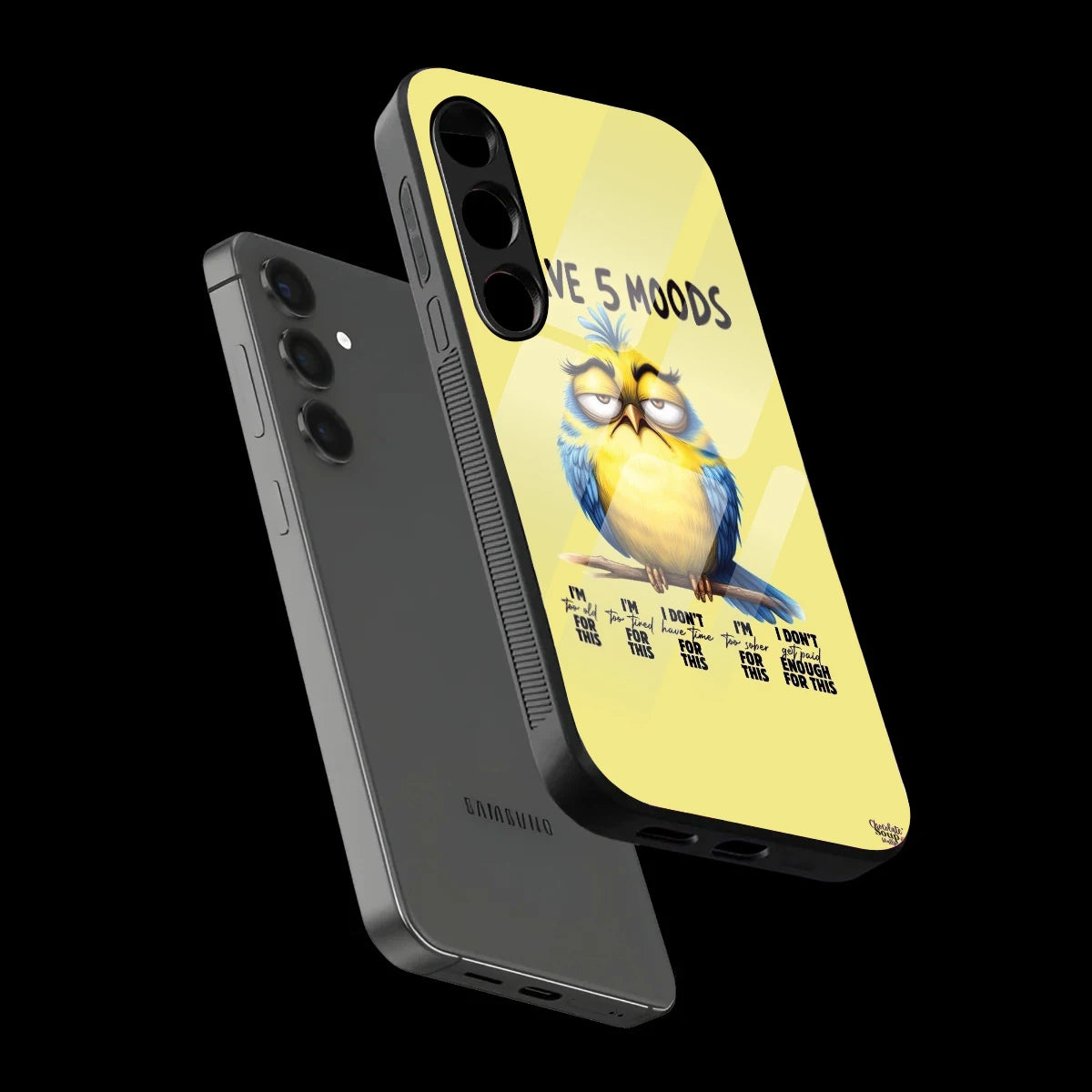 5 Moods Owl - Glass Case For Samsung Galaxy Infographic