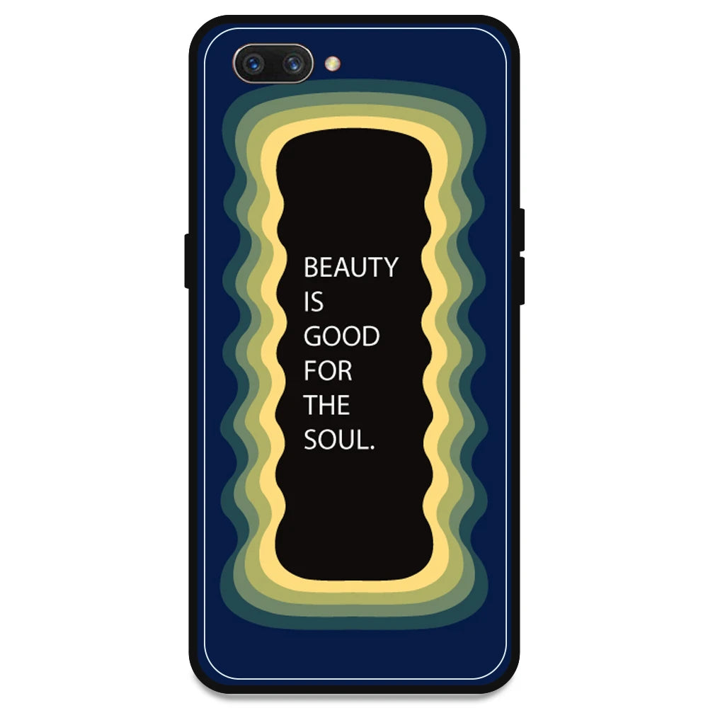 'Beauty Is Good For The Soul' - Dark Blue Armor Case For Oppo Models Oppo A3s