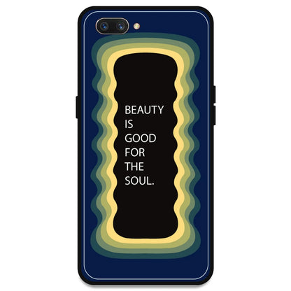 'Beauty Is Good For The Soul' - Dark Blue Armor Case For Oppo Models Oppo A3s