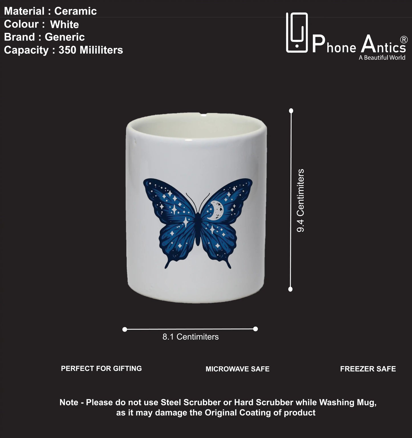 Moonlight Butterfly - Mug Infographic