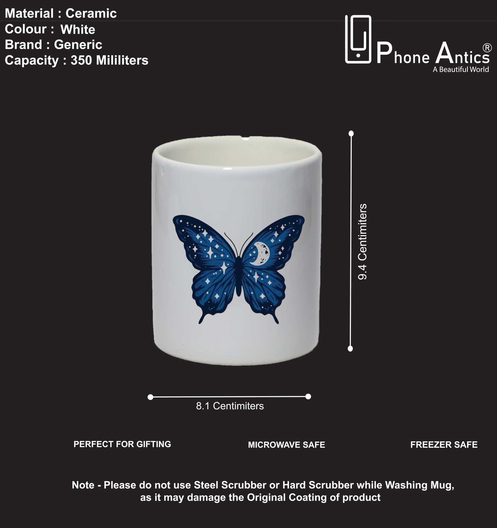 Moonlight Butterfly - Mug Infographic
