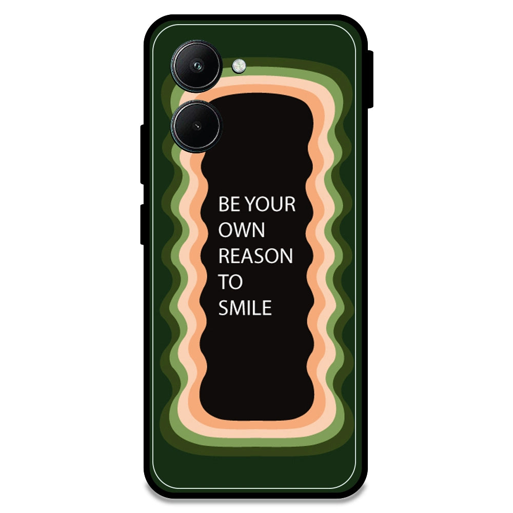 'Be Your Own Reason To Smile' - Olive Green Armor Case For Realme Models Realme C33
