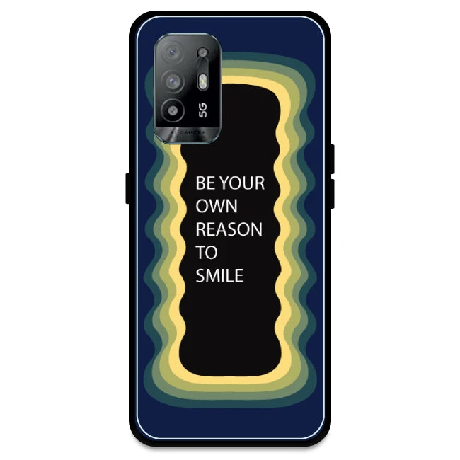 'Be Your Own Reason To Smile' - Dark Blue Armor Case For Oppo Models Oppo A94 5G