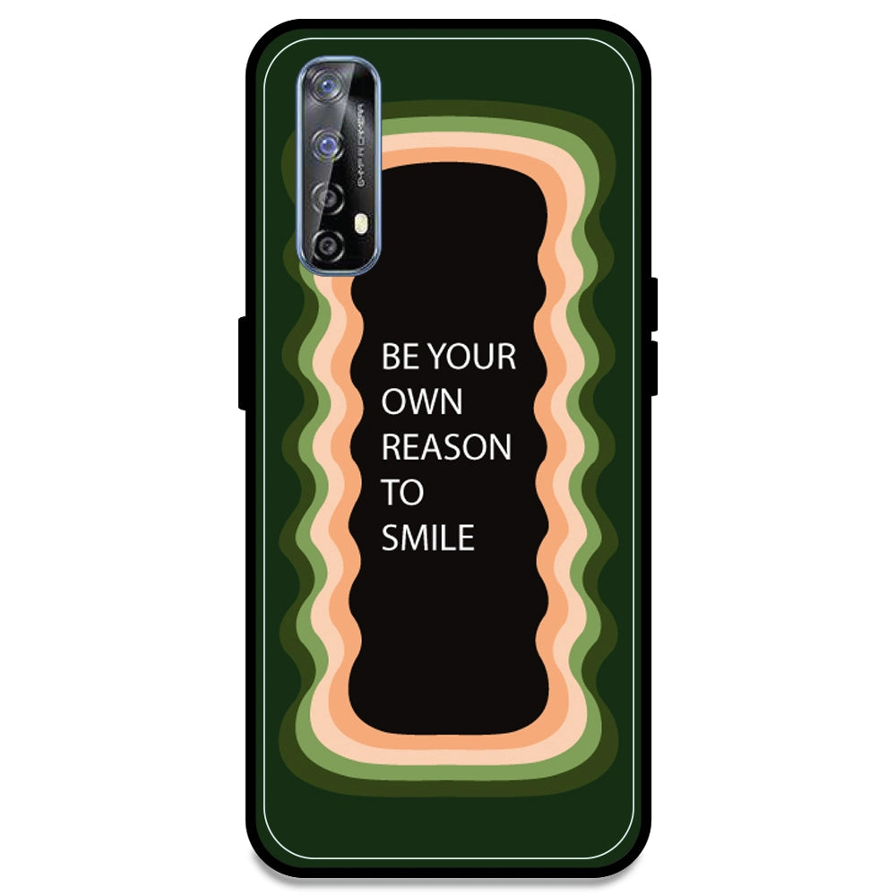 'Be Your Own Reason To Smile' - Olive Green Armor Case For Realme Models Realme 7