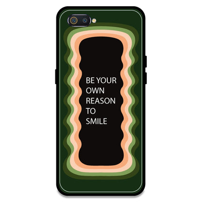 'Be Your Own Reason To Smile' - Olive Green Armor Case For Realme Models Realme C2
