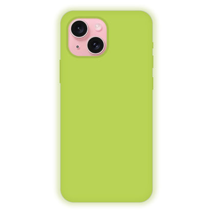 Neon Green  Liquid Silicon Case For Apple iPhone Models