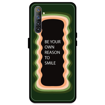 'Be Your Own Reason To Smile' - Olive Green Armor Case For Realme Models Realme 6