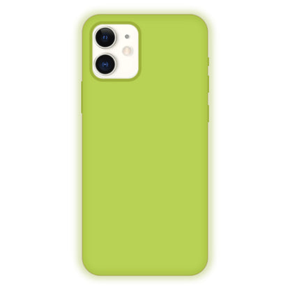 Neon Green  Liquid Silicon Case For Apple iPhone Models