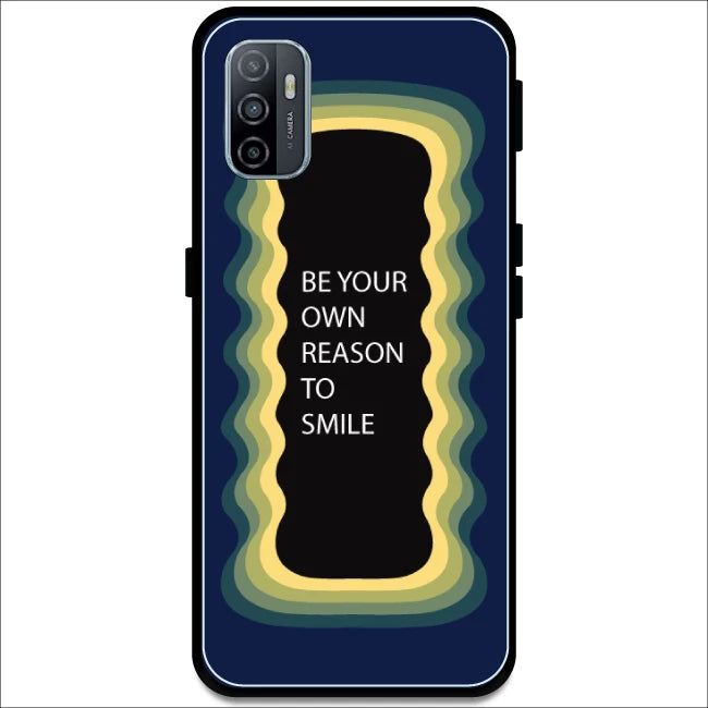 'Be Your Own Reason To Smile' - Dark Blue Armor Case For Oppo Models Oppo A53 2020