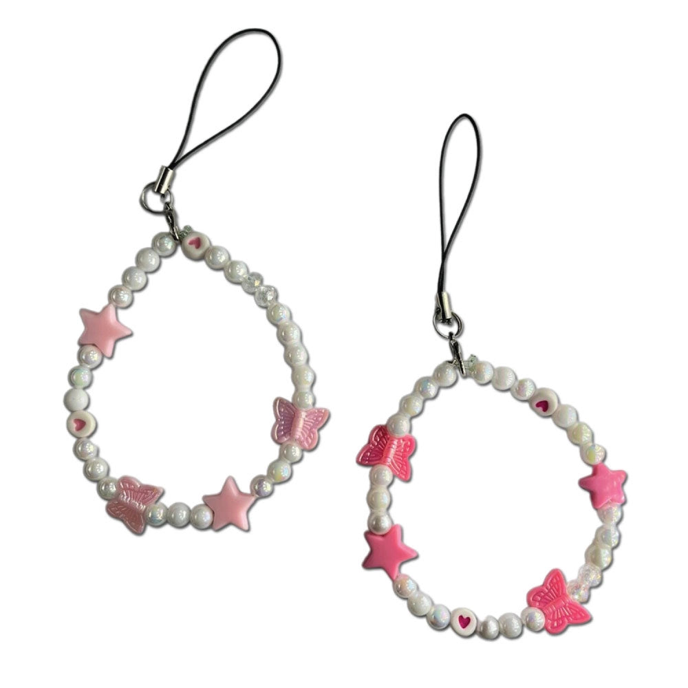 Pink Pearls - A Combo Of 2 Phone Charms