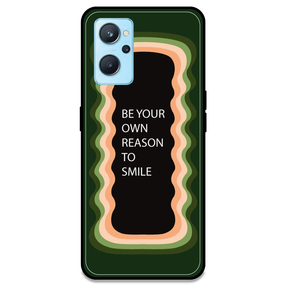 'Be Your Own Reason To Smile' - Olive Green Armor Case For Realme Models Realme 9i 4G