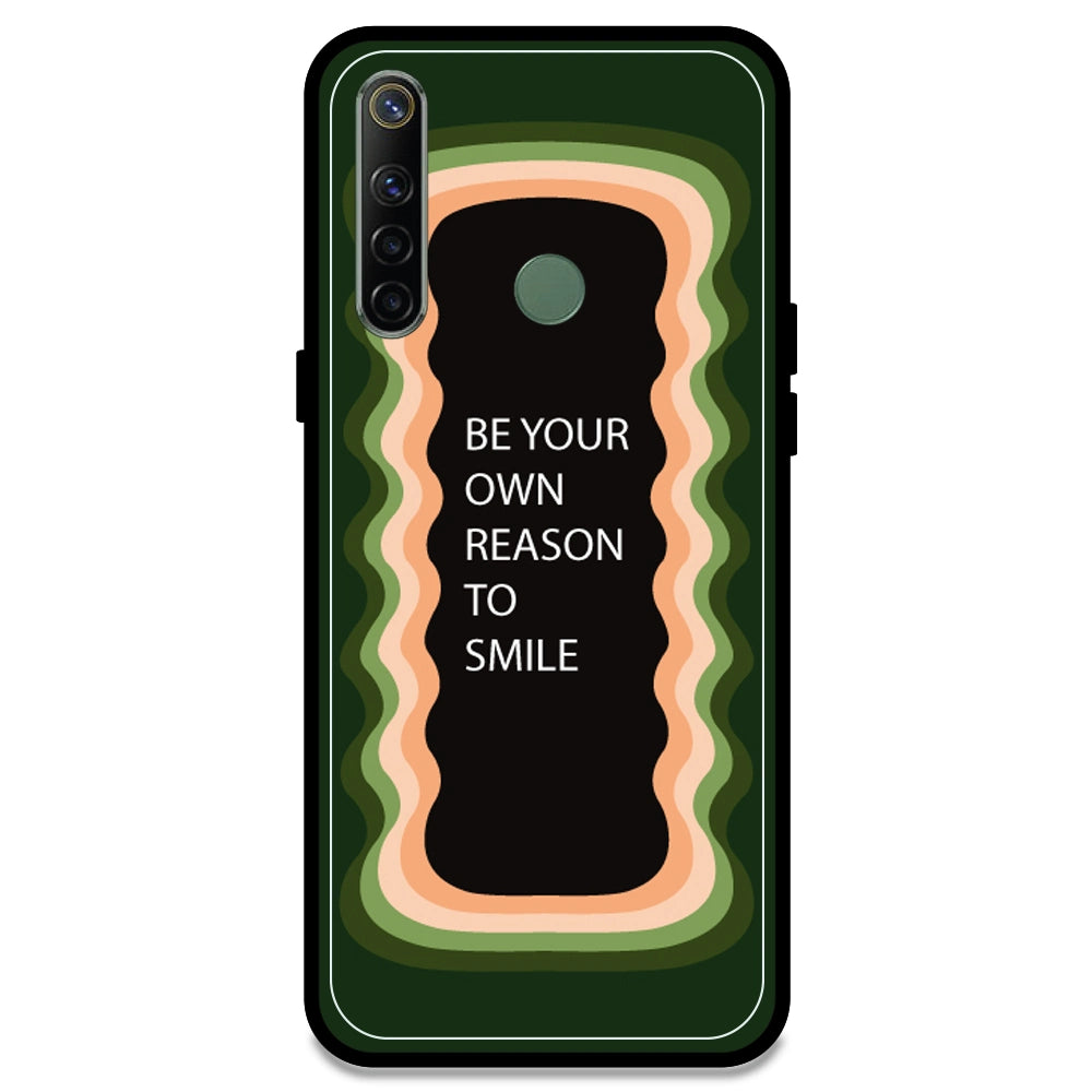 'Be Your Own Reason To Smile' - Olive Green Armor Case For Realme Models Realme Narzo 10