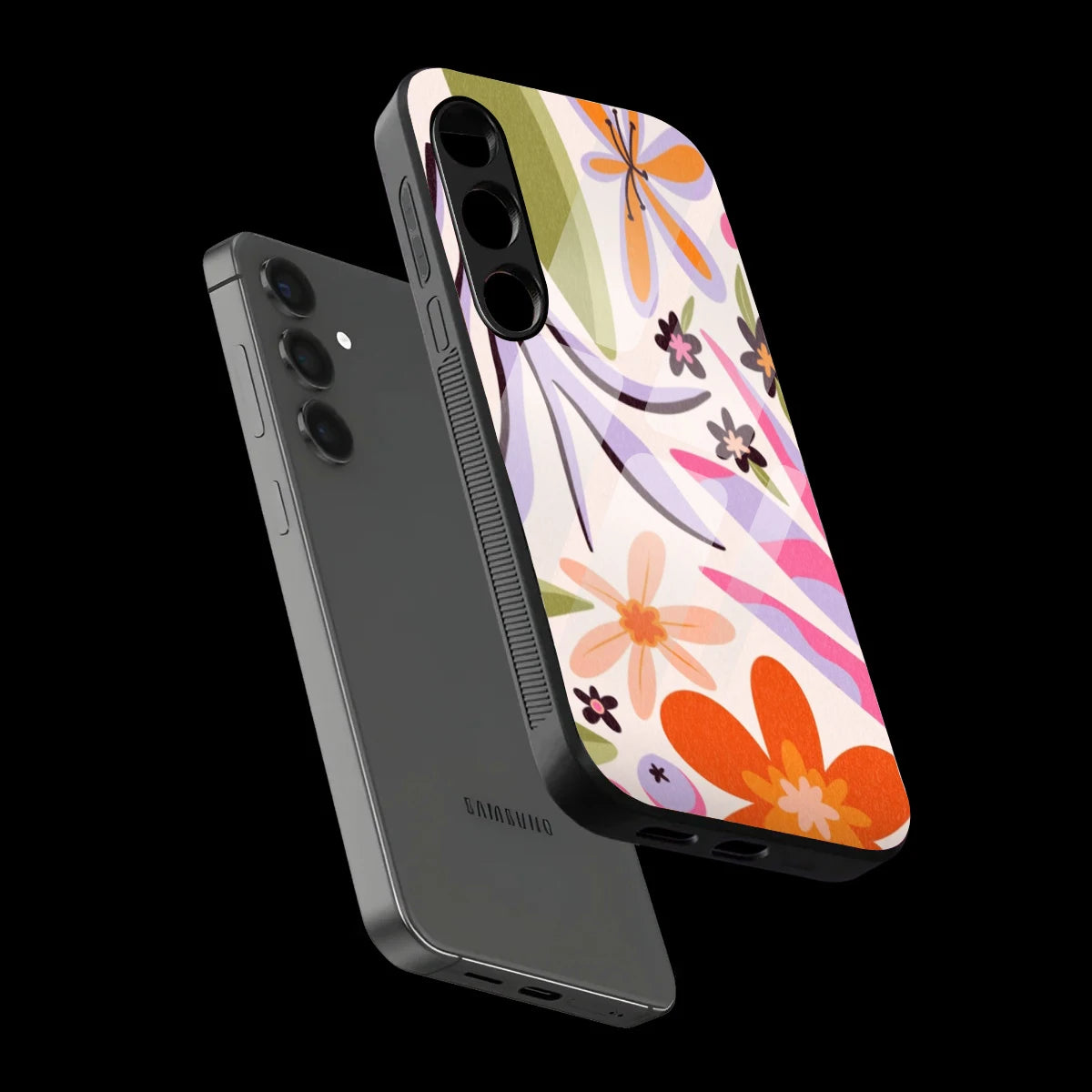 Floral Bliss Aesthetic - Glass Case For Samsung Galaxy Infographic