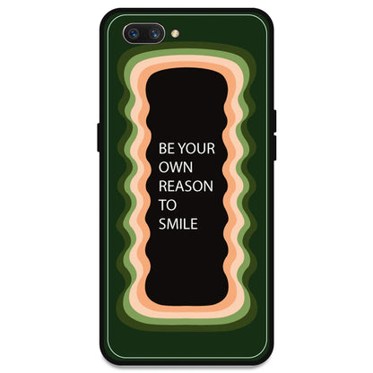 'Be Your Own Reason To Smile' - Olive Green Armor Case For Oppo Models Oppo A3s